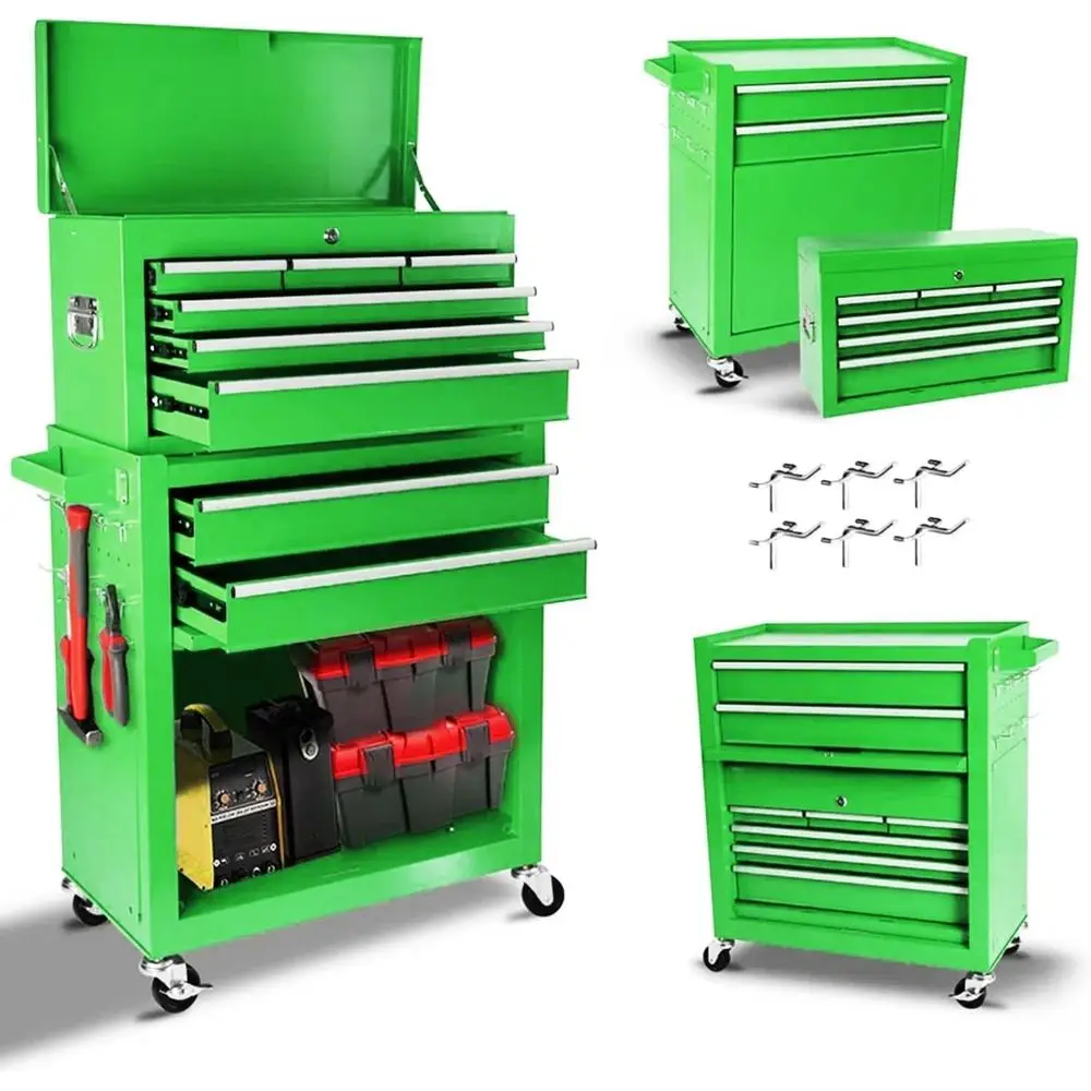 Workshop Use Tools - Portable 8 Drawer Rolling Tool Chest