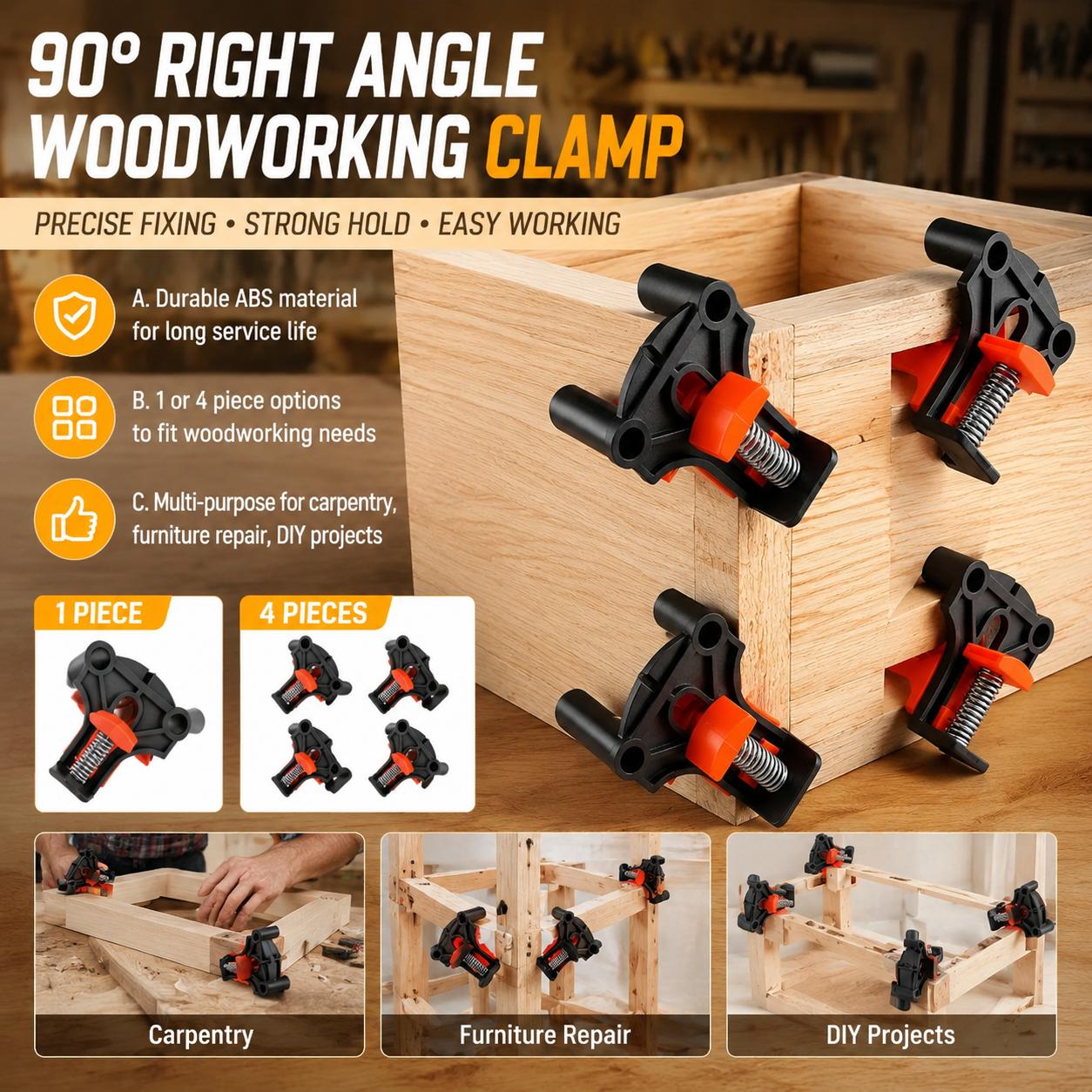 Angle Clamp 90 - Premium Woodworking Carpentry 90 Degree Right