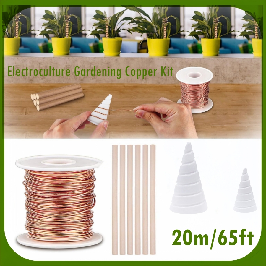 Dowel Jig Kit - 20m/65ft Electroculture Gardening Copper Kit with