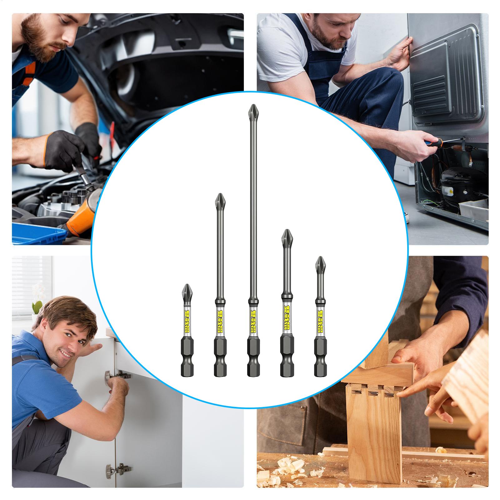 Drill Screwdriver Bit Set 5-Pi - Tools In The Workshop 评论和价格