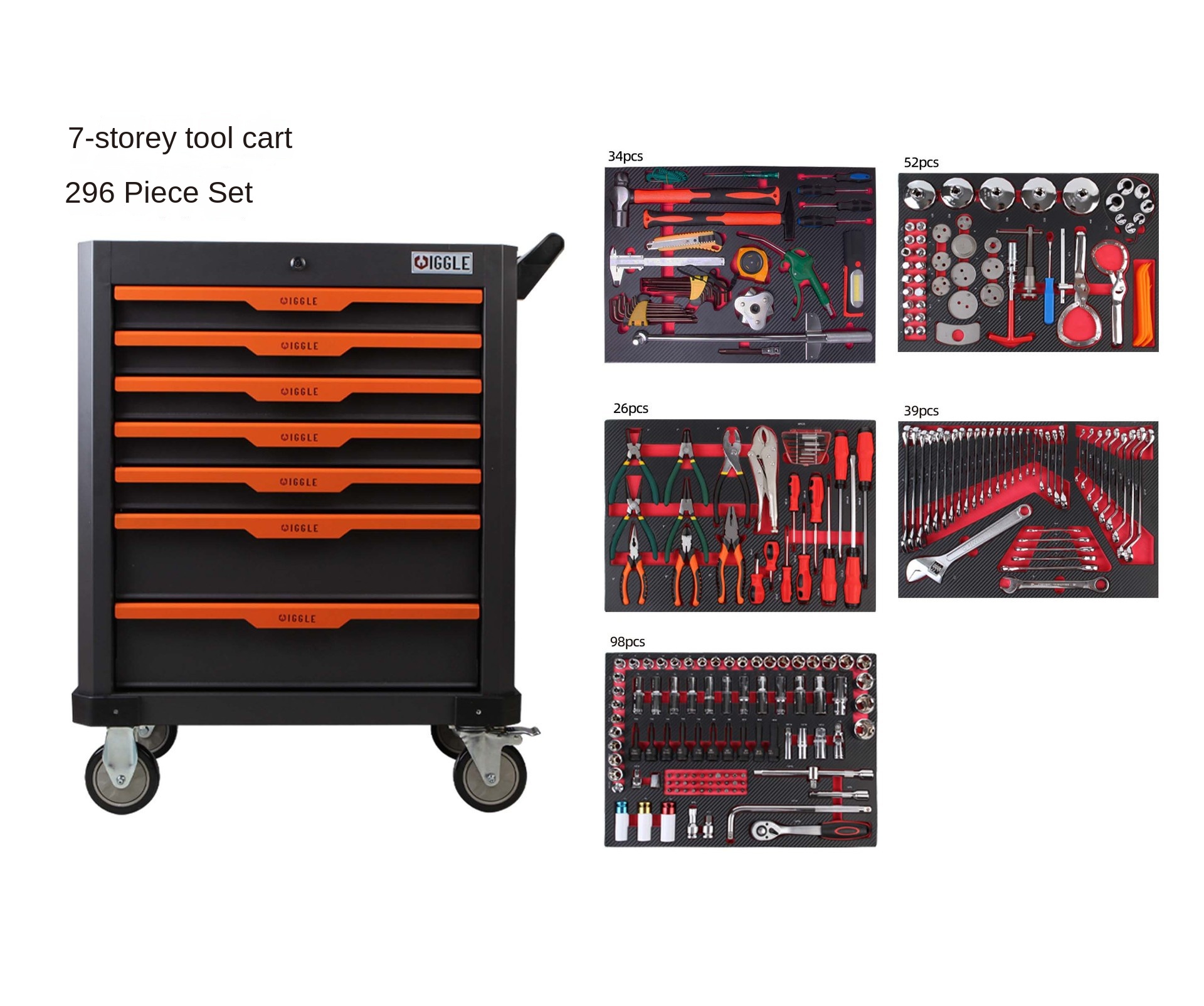 471pcs Durable Heavy-Duty Meta - Workshop Tools Trolley 评论和价格
